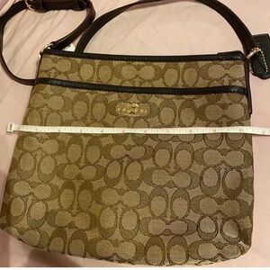 NWT Coach Crossbody Bag brown fabric.